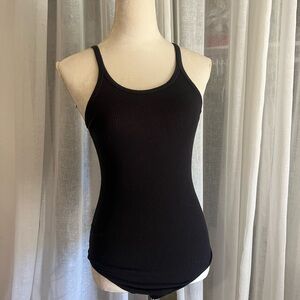 Clyque the label Sleek Black Ribbed Bodysuit